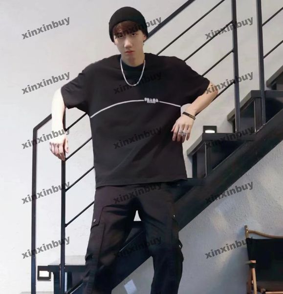 xinxinbuy men designer tee t shirt 23ss stripe print milan short sleeve cotton women gray white black xs-2xl, Black;brown
xinxinbuy men designer tee t shirt 23ss stripe print milan short sleeve cotton women gray white black xs-2xl, Black;brown