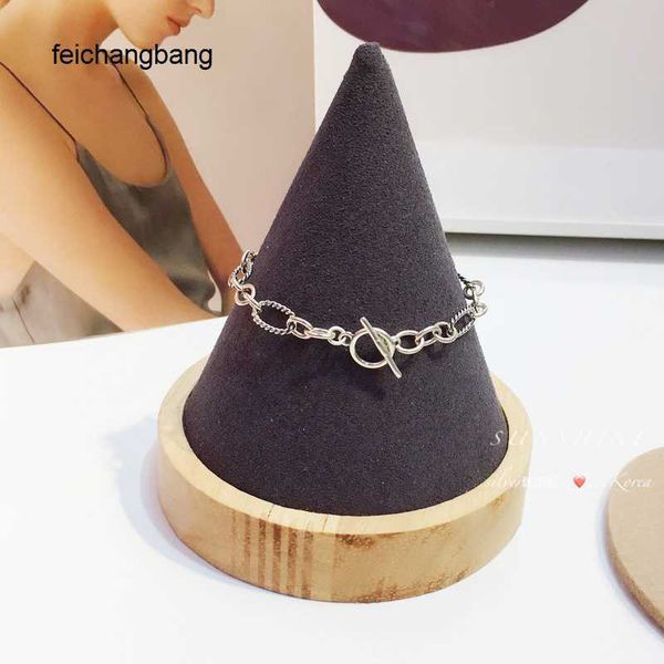 designer bracelets korean east gate ot buckle bracelet s925 sterling silver made old o shaped chain simple and personalized geometric oval, Black
designer bracelets korean east gate ot buckle bracelet s925 sterling silver made old o shaped chain simple and personalized geometric oval, Black