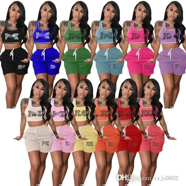 summer yoga outfits women tracksuits designer clothing letter printed tank and shorts with pockets 2 piece set, Gray
summer yoga outfits women tracksuits designer clothing letter printed tank and shorts with pockets 2 piece set, Gray