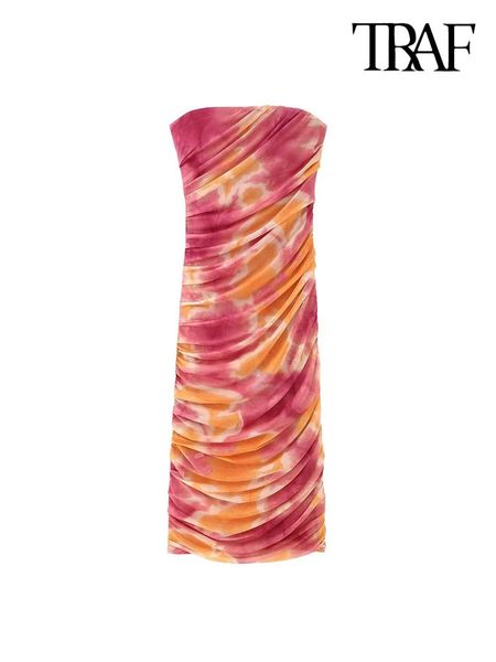 skirt traf women fashion strapless printed tulle ruched midi dress vintage straight neck side zipper female dresses vestidos mujer 230511, Black;white
skirt traf women fashion strapless printed tulle ruched midi dress vintage straight neck side zipper female dresses vestidos mujer 230511, Black;white