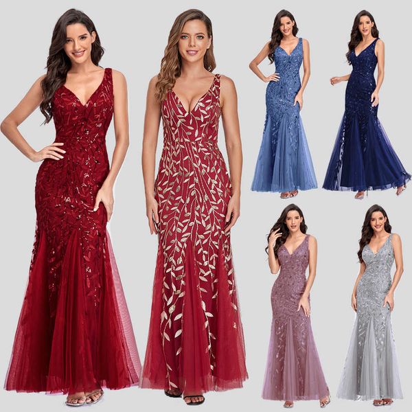 new 2023 dress long sleeveless v-neck embroidered beads slim fit fish tail bridesmaid evening dress for women, Black;pink
new 2023 dress long sleeveless v-neck embroidered beads slim fit fish tail bridesmaid evening dress for women, Black;pink