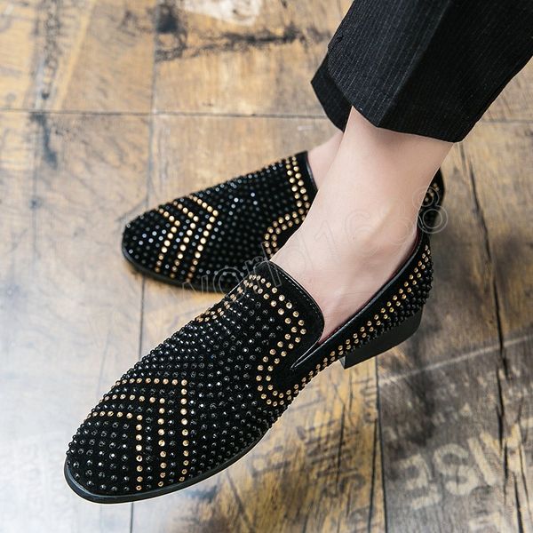 luxury men's elegant dress shoes pointed toe slip on men flat shoes glitter loafers coiffeur wedding party shoes zapatos hombre, Black
luxury men's elegant dress shoes pointed toe slip on men flat shoes glitter loafers coiffeur wedding party shoes zapatos hombre, Black