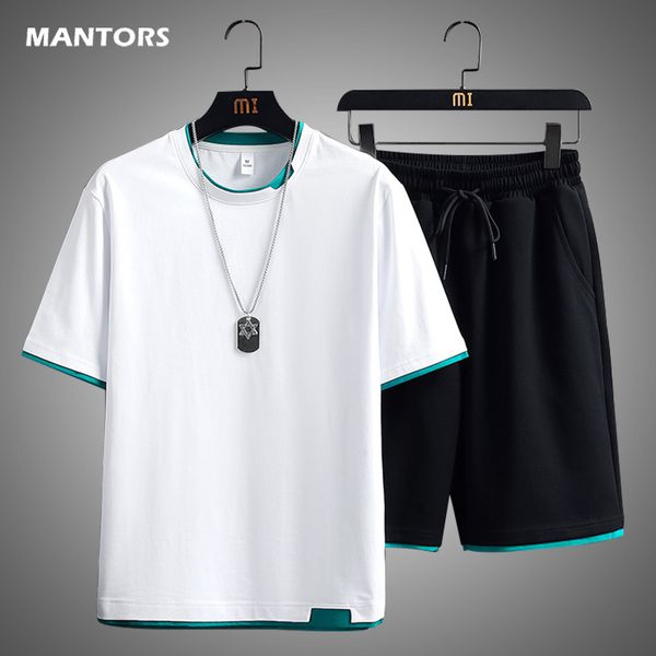 men's tracksuits solid color men's sets streetwear summer casual tracksuit mens outfit fake two pieces t-shirtshorts sportswear me, Gray
men's tracksuits solid color men's sets streetwear summer casual tracksuit mens outfit fake two pieces t-shirtshorts sportswear me, Gray