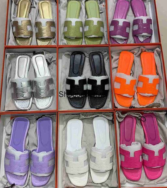 slipper sandales fashion sandals genuine alligator pattern leather women slippers summer luxury flat slides ladies beach sandal party weddin, Black
slipper sandales fashion sandals genuine alligator pattern leather women slippers summer luxury flat slides ladies beach sandal party weddin, Black