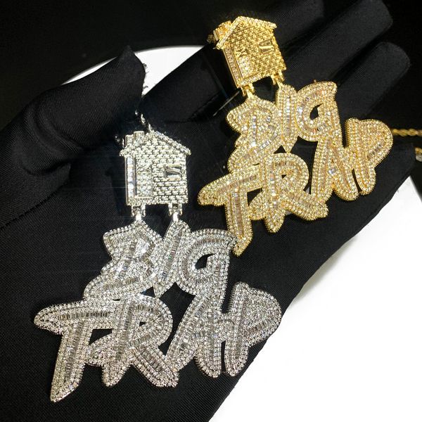 pendant necklaces iced out bling 5a cubic zircon full paved big trap house necklace hip hop two tone color plated men cool jewelry 230511, Silver
pendant necklaces iced out bling 5a cubic zircon full paved big trap house necklace hip hop two tone color plated men cool jewelry 230511, Silver