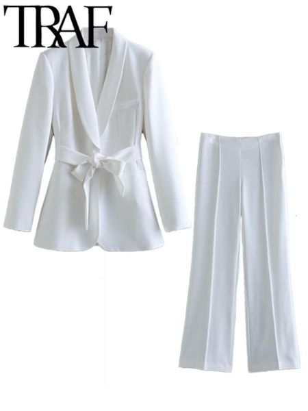 women's two piece pants traf women fashion suit pants 2 piece blazer coat vintage high waist suit trousers female ol style suit coats p, White
women's two piece pants traf women fashion suit pants 2 piece blazer coat vintage high waist suit trousers female ol style suit coats p, White