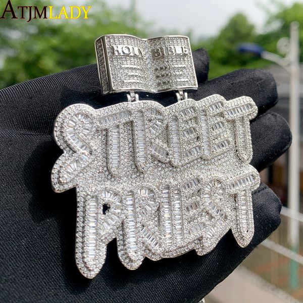 pendant necklaces hiphop inlaid 5a cz cubic zircon street priest letters mens necklace with ice out bling rope chain jewelry 230511, Silver
pendant necklaces hiphop inlaid 5a cz cubic zircon street priest letters mens necklace with ice out bling rope chain jewelry 230511, Silver