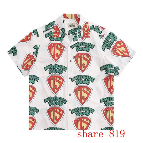 men's casual shirts 2023 white wacko maria shirt full shield pattern print short sleeve men women hawaii beach japan 230511, White;black
men's casual shirts 2023 white wacko maria shirt full shield pattern print short sleeve men women hawaii beach japan 230511, White;black
