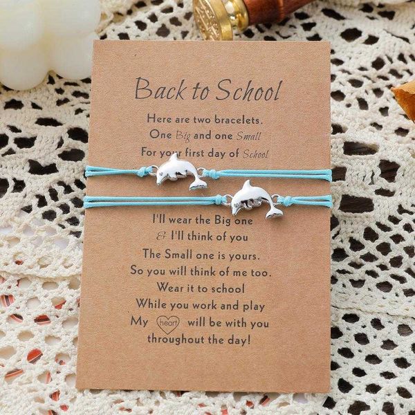 dolphin school season card bracelet personality parent child alloy small animal woven 2 piece set, Golden;silver
dolphin school season card bracelet personality parent child alloy small animal woven 2 piece set, Golden;silver