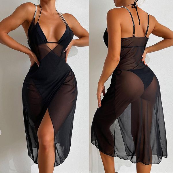 swimwear swimwear bathing suits summer mini dress bodycon solid pareo cover ups 2022 strap mesh dress beach wear women swimsuit cover up, White;black
swimwear swimwear bathing suits summer mini dress bodycon solid pareo cover ups 2022 strap mesh dress beach wear women swimsuit cover up, White;black