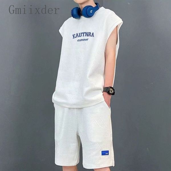 men's tracksuits gmiixder sleeveless tank suits 2023 summer shirt and sports shorts set men women high street casual tshirt s 230511, Gray
men's tracksuits gmiixder sleeveless tank suits 2023 summer shirt and sports shorts set men women high street casual tshirt s 230511, Gray