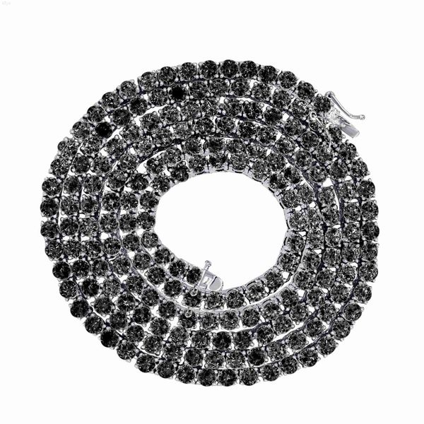 real natural black diamond tennis chain 14k white gold neckless at wholesale price, Silver
real natural black diamond tennis chain 14k white gold neckless at wholesale price, Silver
