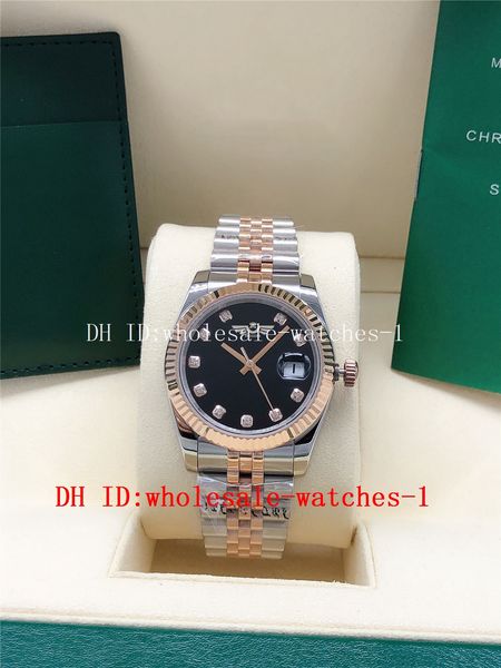 5 star super watch new style 36mm 126233 116231 black dail sapphire men watches automatic mechanical two tone rose gold stainless steel wris, Slivery;brown
5 star super watch new style 36mm 126233 116231 black dail sapphire men watches automatic mechanical two tone rose gold stainless steel wris, Slivery;brown