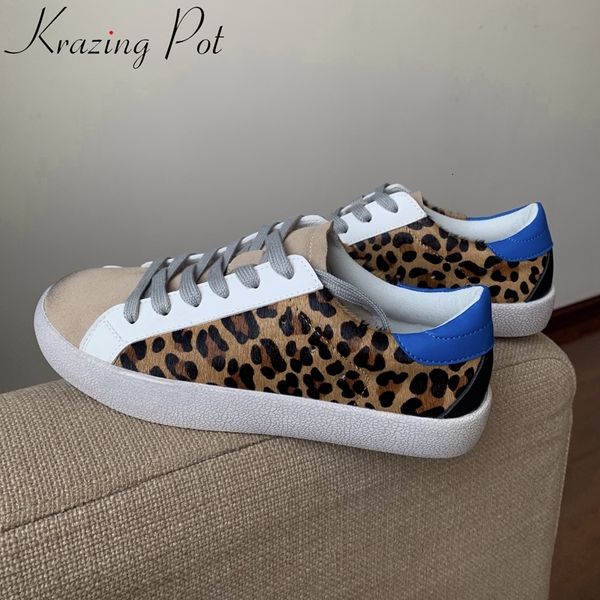 dress shoes krazing pot brand cow leather horsehair leopard round toe thick bottom sneakers lace up breathable casual women vulcanized shoes, Black
dress shoes krazing pot brand cow leather horsehair leopard round toe thick bottom sneakers lace up breathable casual women vulcanized shoes, Black