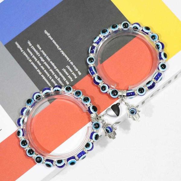 devil eye magnetic couple bracelet evil beaded stretch friendship ornament, Golden;silver
devil eye magnetic couple bracelet evil beaded stretch friendship ornament, Golden;silver
