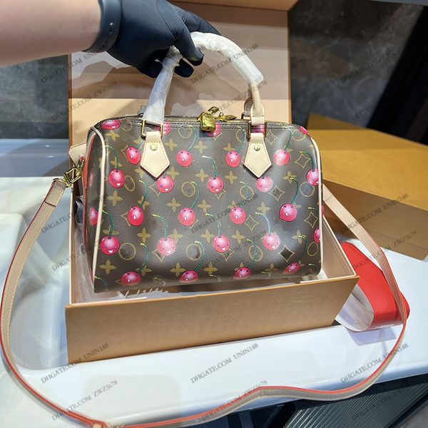 23ss womens luxurys designers totes bag speedy patent leather handbags cherry flowers pillow shouder crossbody women handbag pouch purse 30c
23ss womens luxurys designers totes bag speedy patent leather handbags cherry flowers pillow shouder crossbody women handbag pouch purse 30c