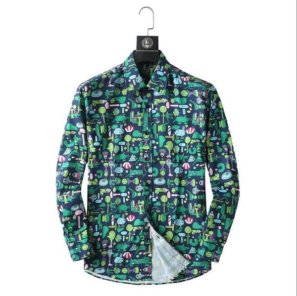 brand men's casual long-sleeved business spring and summer designer floral alphabet trend shirt -07, White;black
brand men's casual long-sleeved business spring and summer designer floral alphabet trend shirt -07, White;black