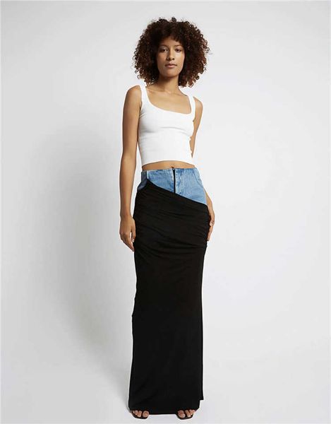women's short skirt designer niche models modern deconstruction high waist half skirt black pleated splicing long denim half skirt
women's short skirt designer niche models modern deconstruction high waist half skirt black pleated splicing long denim half skirt