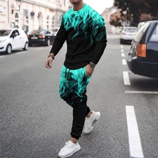 men's tracksuits trend men spring and autumn flame pattern fashion men long-sleeve t-shirt suit tracksuit set trousers causal vintage l, Gray
men's tracksuits trend men spring and autumn flame pattern fashion men long-sleeve t-shirt suit tracksuit set trousers causal vintage l, Gray