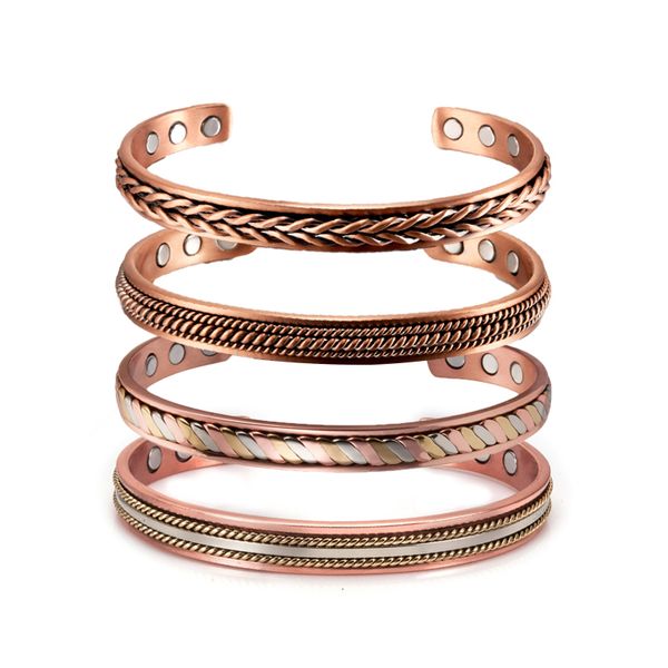 charm bracelets twisted pure copper magnetic bracelet benefits adjustable cuff for men women anthritis pain relief health energy 230511, Golden;silver
charm bracelets twisted pure copper magnetic bracelet benefits adjustable cuff for men women anthritis pain relief health energy 230511, Golden;silver