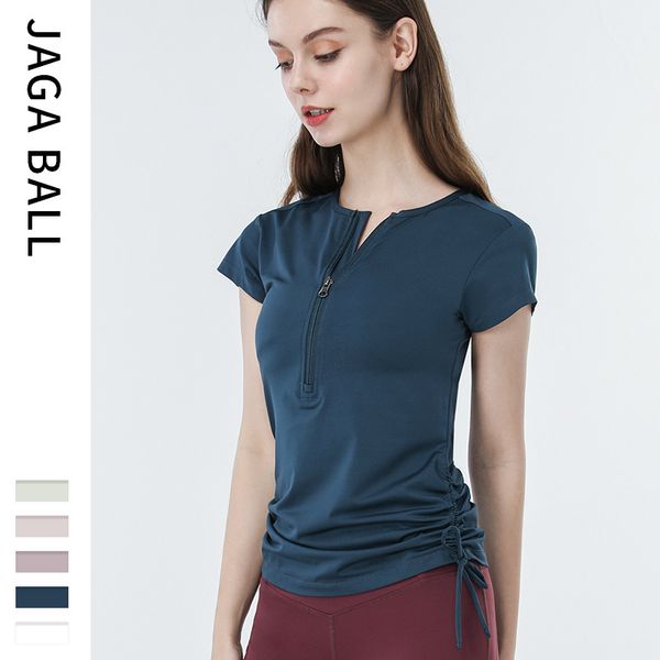 womens lu yoga t-shirt summer womens round collar zipper short sleeve elastic breathable sports fitness solid color
womens lu yoga t-shirt summer womens round collar zipper short sleeve elastic breathable sports fitness solid color