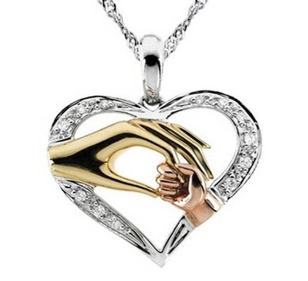 mother and child pendant gift for mom golden hand in hand heart love pendant necklace mom family jewelry3009501, Silver
mother and child pendant gift for mom golden hand in hand heart love pendant necklace mom family jewelry3009501, Silver