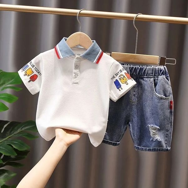 setssuits boys summer clothes 2023 children's cotton polo shirt shorts baby shortsleeved tshirt twopiece set 230510
setssuits boys summer clothes 2023 children's cotton polo shirt shorts baby shortsleeved tshirt twopiece set 230510
