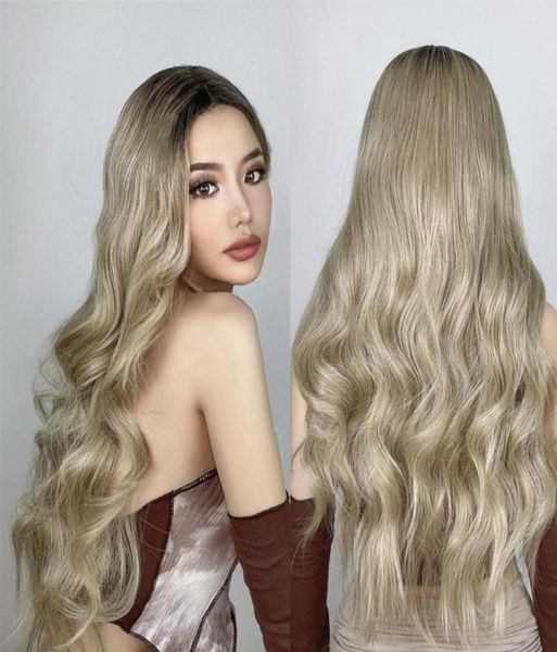 ombre brown green lace front long water wave synthetic frontal hair for women heat resistant2109644, Black;brown
ombre brown green lace front long water wave synthetic frontal hair for women heat resistant2109644, Black;brown