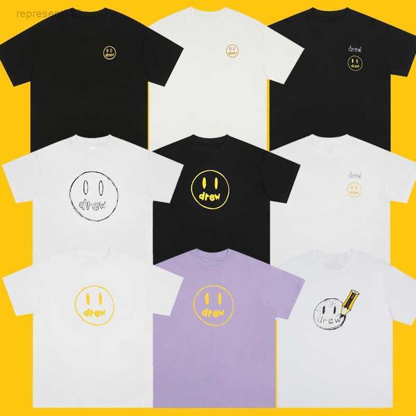 drew shirt simple face american fashion brand high street round neck loose fitting men's couple versatile summer short sleeve designer, White;black
drew shirt simple face american fashion brand high street round neck loose fitting men's couple versatile summer short sleeve designer, White;black