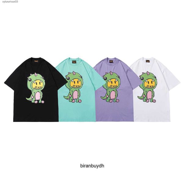 

men's t-shirts drew luhan bibo same dinosaur letter short sleeve couple dress daily personality cartoon t-shirt, White;black