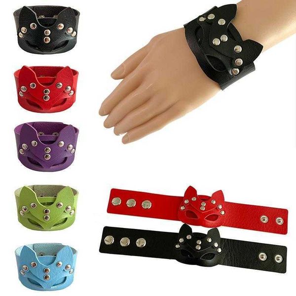 punk personality fox shaped bracelet exaggerated harajuku style leather wide adjustable wrist strap, Golden;silver
punk personality fox shaped bracelet exaggerated harajuku style leather wide adjustable wrist strap, Golden;silver