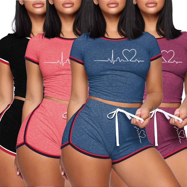 women's two piece pants personality womens tracksuit summer short sleeve t-shirts and shorts suit casual slim o neck cropped pajamas f, White
women's two piece pants personality womens tracksuit summer short sleeve t-shirts and shorts suit casual slim o neck cropped pajamas f, White