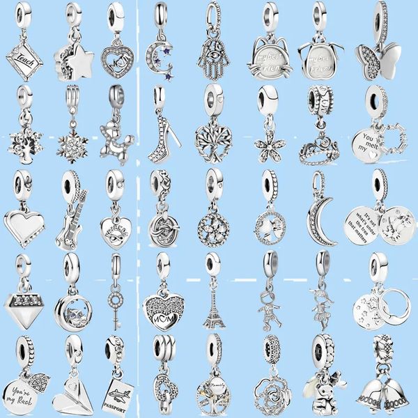 925 sterling silver charms for pandora jewelry beads 45 styles solid color silver color pendant flower boy girl family dangle, Black
925 sterling silver charms for pandora jewelry beads 45 styles solid color silver color pendant flower boy girl family dangle, Black