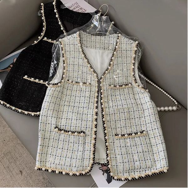 women's vests autumn all-matching slim fit solid vest tweed waistcoat jacket vest women v neck pearl button spring cardigan female 2305, Black;white
women's vests autumn all-matching slim fit solid vest tweed waistcoat jacket vest women v neck pearl button spring cardigan female 2305, Black;white