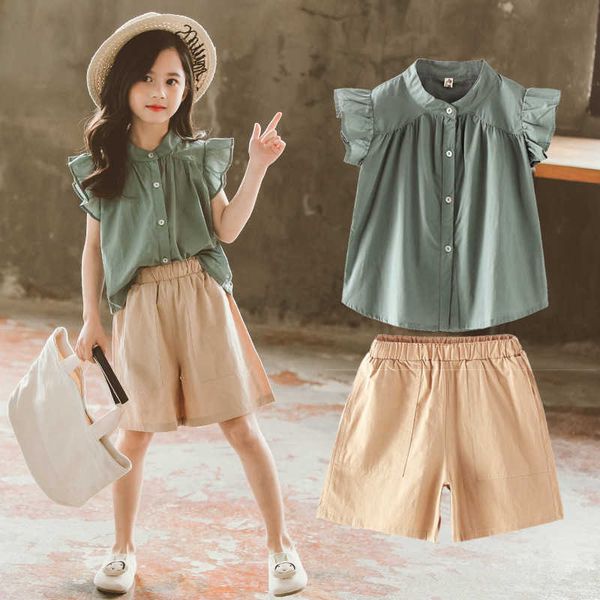 clothing sets summer girls clothes sets fashion flying sleeve shirt + short pants 2pcs children clothing suits outfit casual kids tracksuit, White
clothing sets summer girls clothes sets fashion flying sleeve shirt + short pants 2pcs children clothing suits outfit casual kids tracksuit, White