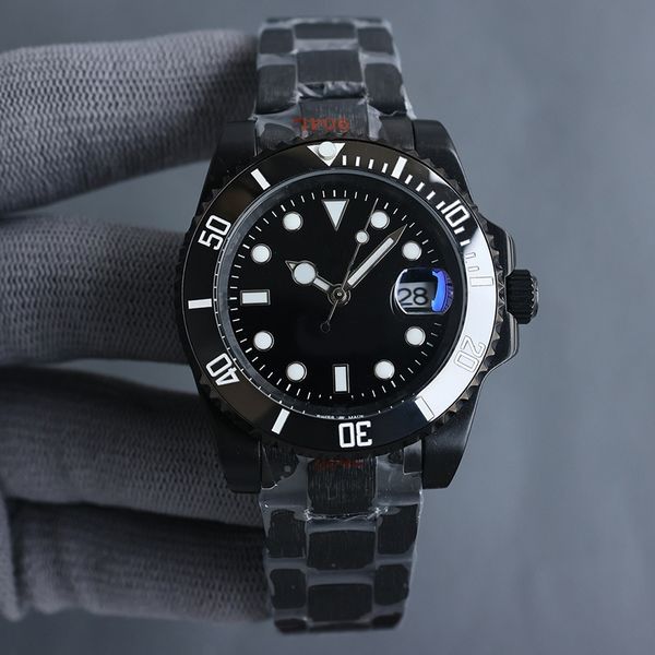 black dial mens watch diving 40mm automatic machine 904l stainless steel sapphire mirror luminous waterproof montre de luxe watches auto dat, Slivery;brown 
black dial mens watch diving 40mm automatic machine 904l stainless steel sapphire mirror luminous waterproof montre de luxe watches auto dat, Slivery;brown