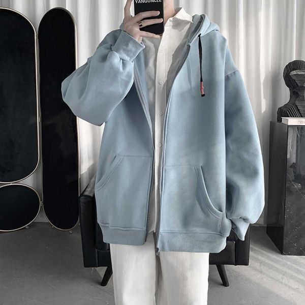 spring and autumn new loose solid loose sweater men's hooded cardigan casual couple jacket coat6pbw, Black
spring and autumn new loose solid loose sweater men's hooded cardigan casual couple jacket coat6pbw, Black