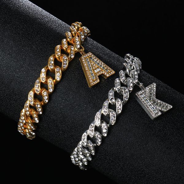 chain hip hop az initial bracelet charm jewelry hand mens bangles crystal christmas 26 letter cuban link bracelets cz women ice out 230511, Black
chain hip hop az initial bracelet charm jewelry hand mens bangles crystal christmas 26 letter cuban link bracelets cz women ice out 230511, Black