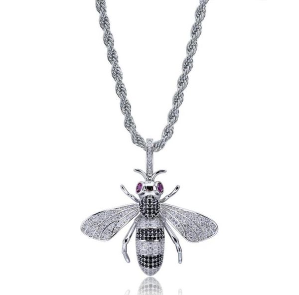 hip hop necklaces exquisite fashion 18k gold plated honey bee pendant necklaces luxury zircon men necklaces jewelry3328116, Silver
hip hop necklaces exquisite fashion 18k gold plated honey bee pendant necklaces luxury zircon men necklaces jewelry3328116, Silver