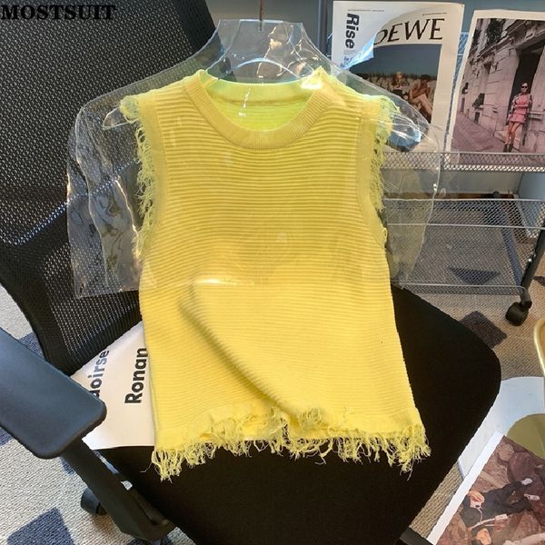 women's vests summer yellow knitted sweater vests women sleeveless o-neck crop solid slim elegant chic ladies jumpers pullovers 230511, Black;white
women's vests summer yellow knitted sweater vests women sleeveless o-neck crop solid slim elegant chic ladies jumpers pullovers 230511, Black;white