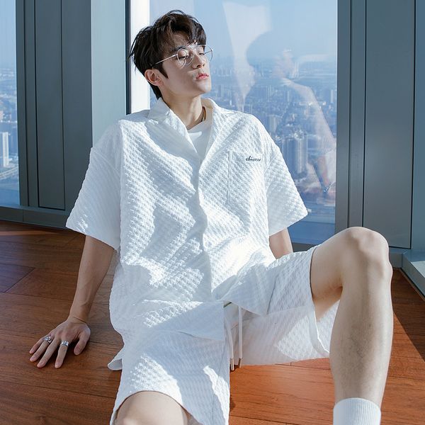 men's tracksuits white black shirts shorts set summer tracksuit male clothing korean fashion streetwear shopping party brand trend men&, Gray
men's tracksuits white black shirts shorts set summer tracksuit male clothing korean fashion streetwear shopping party brand trend men&, Gray