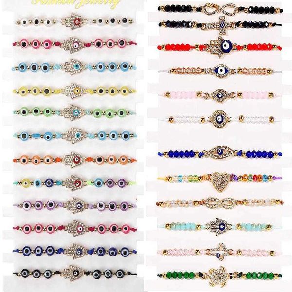hand weaving bracelet crystal strand string beads devils eye drop oil palm friendship for women, Black
hand weaving bracelet crystal strand string beads devils eye drop oil palm friendship for women, Black