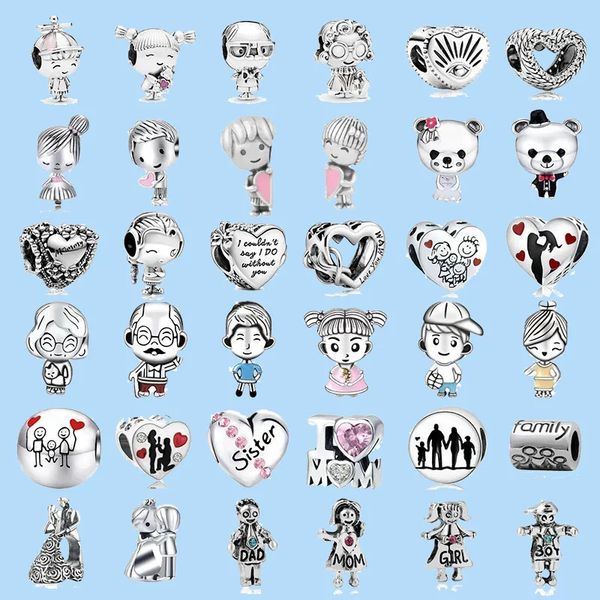 925 sterling silver charms for pandora jewelry beads new arrival 1pc family girl boy mom dad grandmother, Black
925 sterling silver charms for pandora jewelry beads new arrival 1pc family girl boy mom dad grandmother, Black