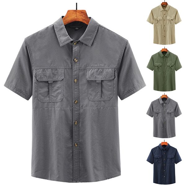 men's casual shirts and blouses oversized for social formal short sleeve general cargo clothing 4xl 230511, White;black
men's casual shirts and blouses oversized for social formal short sleeve general cargo clothing 4xl 230511, White;black
