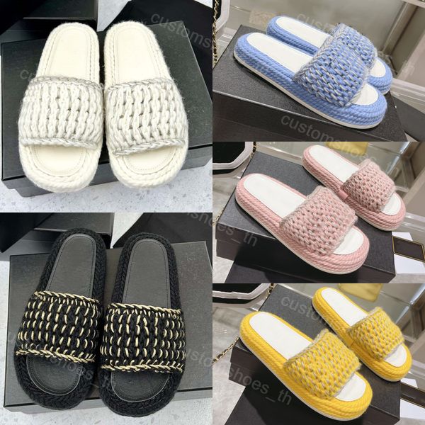 slippers sandals slipper braided honey wool sandal knit slides luxury platform slide striped mule summer beach shoes candy color, Black
slippers sandals slipper braided honey wool sandal knit slides luxury platform slide striped mule summer beach shoes candy color, Black