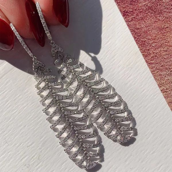 2022 feather diamond dangle earring 925 sterling silver wedding drop earrings for women bridal promise engagement party jewelry, Golden;silver
2022 feather diamond dangle earring 925 sterling silver wedding drop earrings for women bridal promise engagement party jewelry, Golden;silver