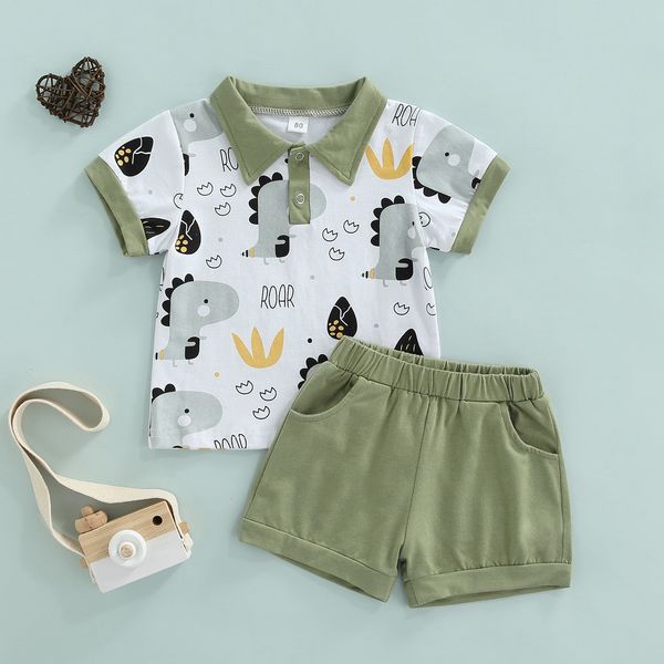 setssuits citgeett summer toddler kids boys casual suit cartoon printed short sleeve solid color pants clothes set 230510
setssuits citgeett summer toddler kids boys casual suit cartoon printed short sleeve solid color pants clothes set 230510