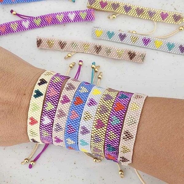 sweet cute style bracelets miyuki bead colorful mosaic heart bracelet female, Golden;silver
sweet cute style bracelets miyuki bead colorful mosaic heart bracelet female, Golden;silver