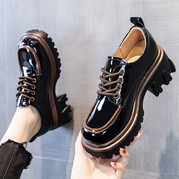 dress shoes jmprs british style chunky platform pumps women spring lace up thick heels loafers woman round toe patent leather 230511, Black
dress shoes jmprs british style chunky platform pumps women spring lace up thick heels loafers woman round toe patent leather 230511, Black