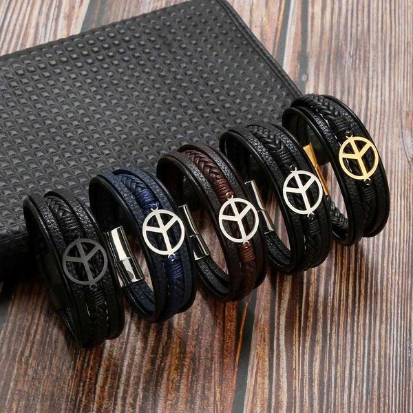 push stainless steel punk owl bracelet mens weaving magnetic buckle leather, Golden;silver
push stainless steel punk owl bracelet mens weaving magnetic buckle leather, Golden;silver